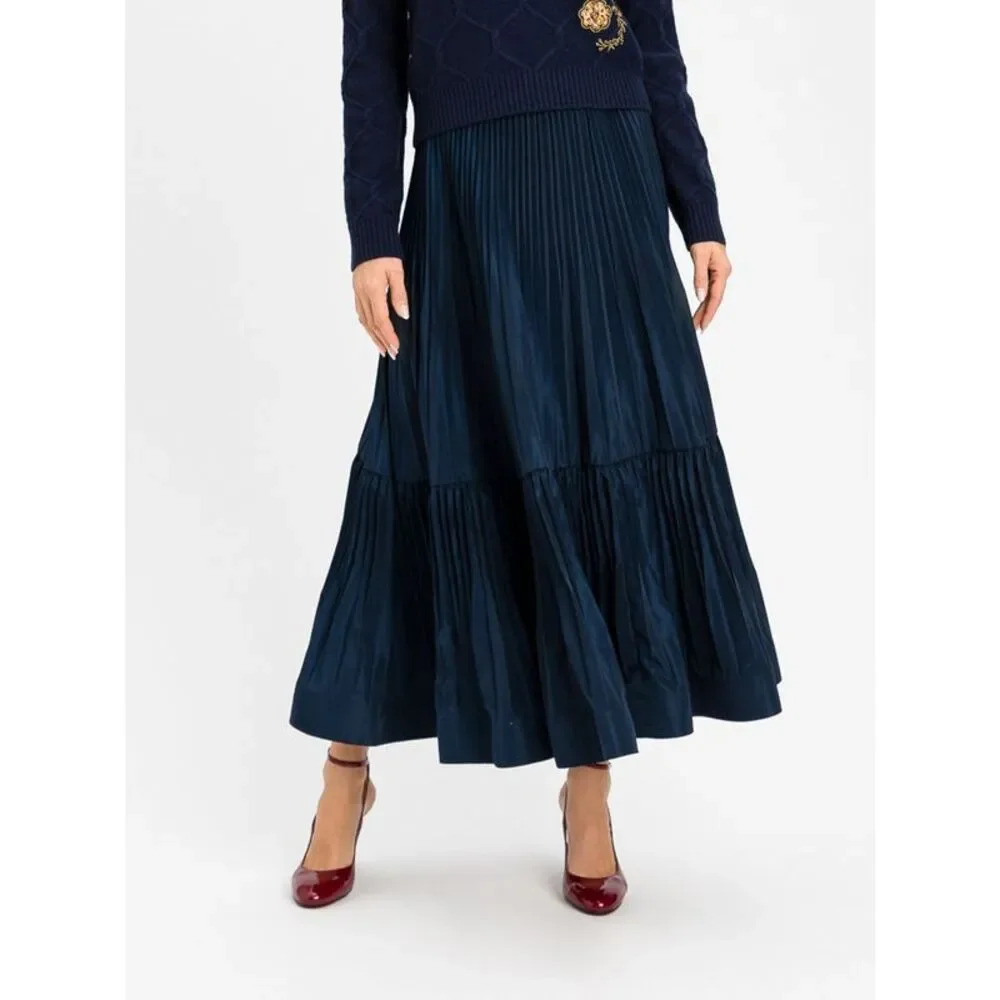 Actitude Twinset Women Actitude Twinset High-Waisted Criªpe Midi Full Skirt
